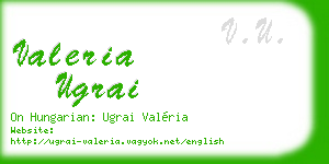 valeria ugrai business card